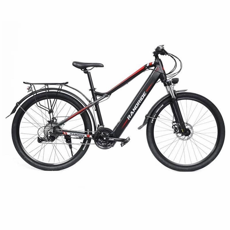 RANDRIDE Y90 27.5*1.95in CST Tire Electric Bike, 500W Motor, 48V 13.6Ah Battery, Max Speed 40km/h – Black  |   Electric Bike Electric Bike Electric Bike